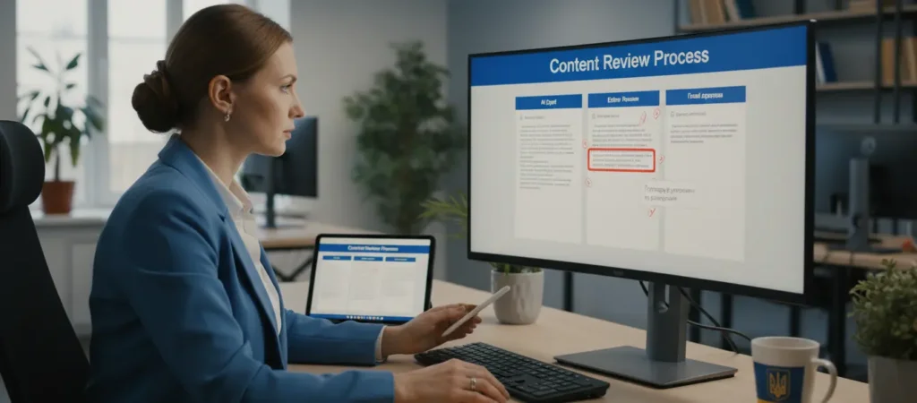 Редактор перевіряє контент, створений штучним інтелектом