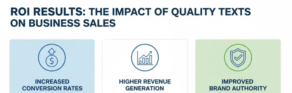 Результати впливу якісних текстів на продажі бізнесу