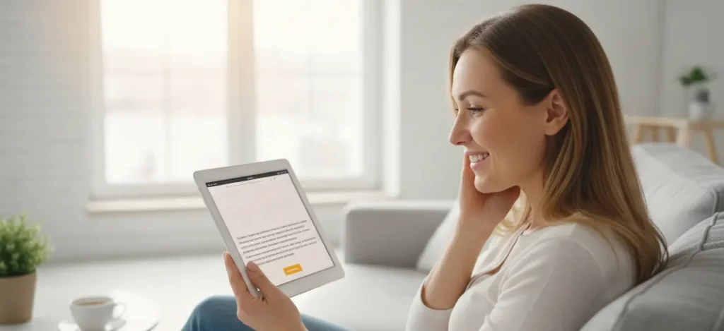 Українська клієнтка щаслива у статті про замовити копірайтинг для сайту