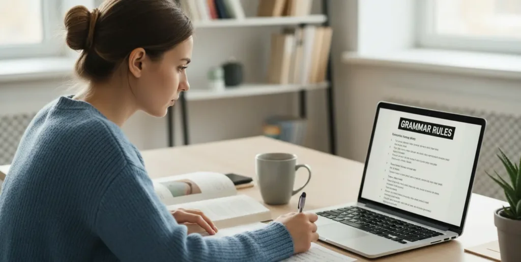 Українська студентка з книгою зі статті про копірайтинг приклади