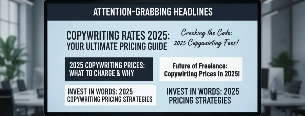 Заголовки для статті про ціни на копірайтинг в 2025