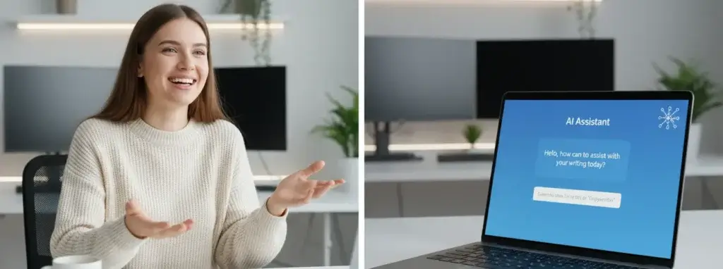 Копірайтер використовує ШІ інструменти у роботі