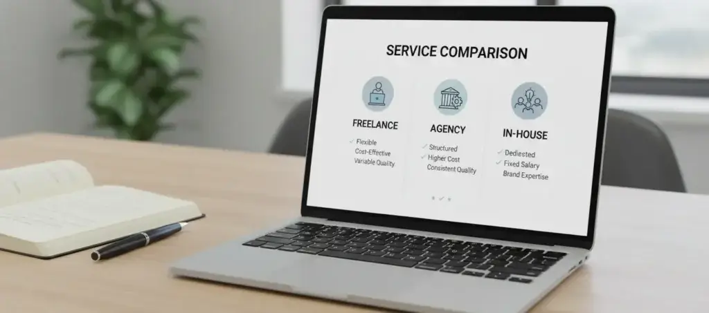 Візуальне порівняння форматів співпраці з копірайтерами