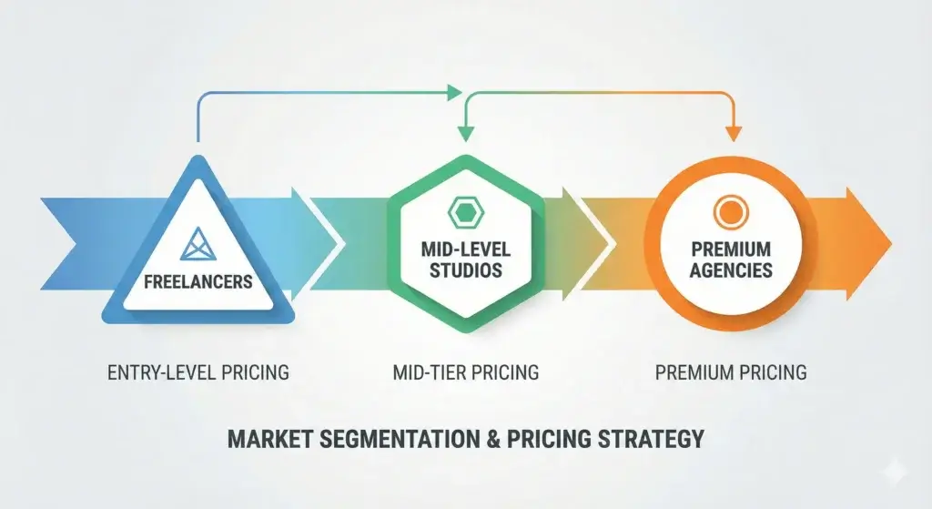 Сегментація ринку копірайтингу по рівнях вартості